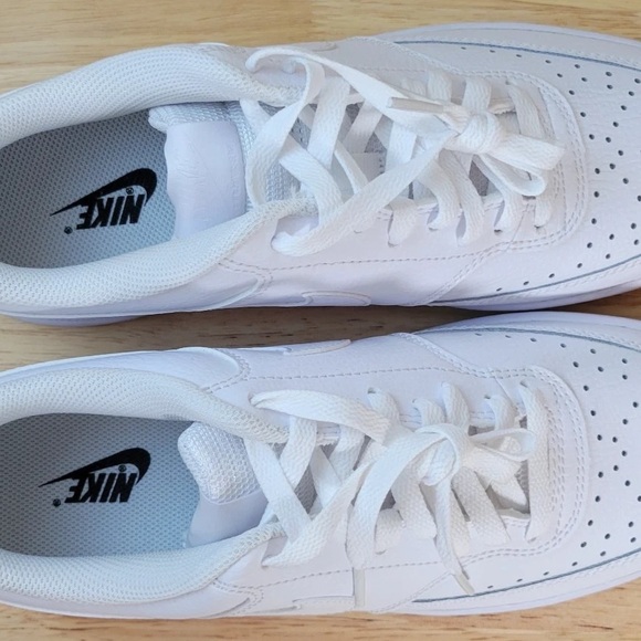 Women's Nike Court Vision Low Casual Shoes - Triple White CD5434_100 - Picture 13 of 14